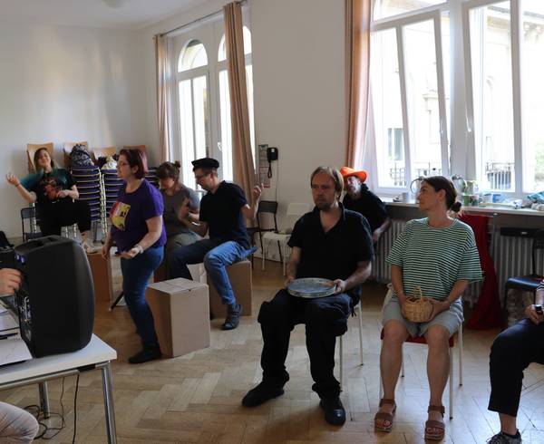 Bild der Gruppe während der Probe